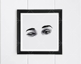 DIGITAL IMPRESSION facial expressions. Wall art. Home décor. Available in print or for digital download.