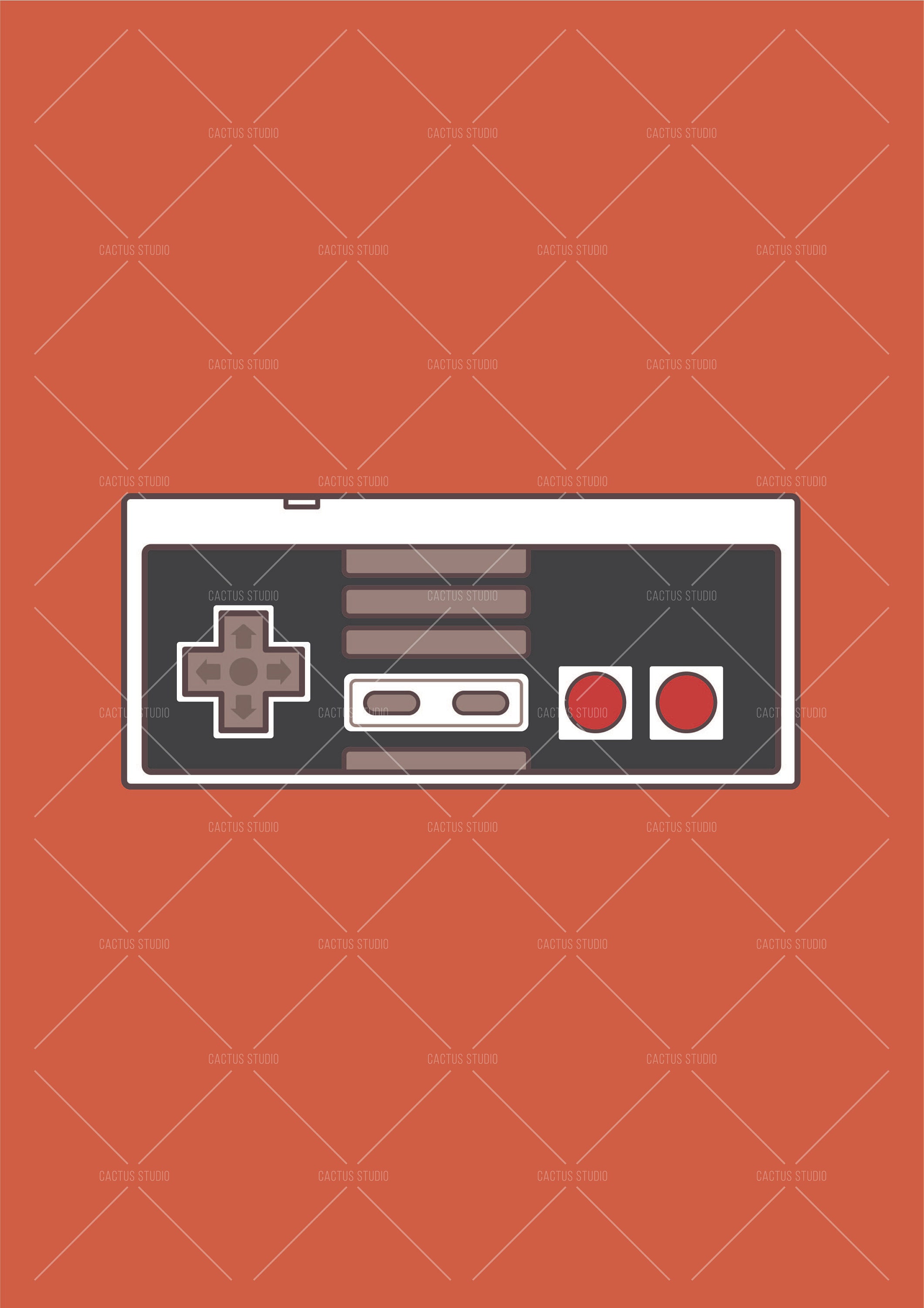 POSTER Game Controllers. Video Game Art. Wall Decor. Retro Gaming. Printable  SET of 4 Poster 