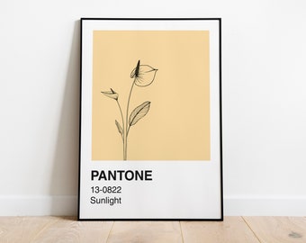 Poster Pantone Spring. Home décor. Printable digital poster.