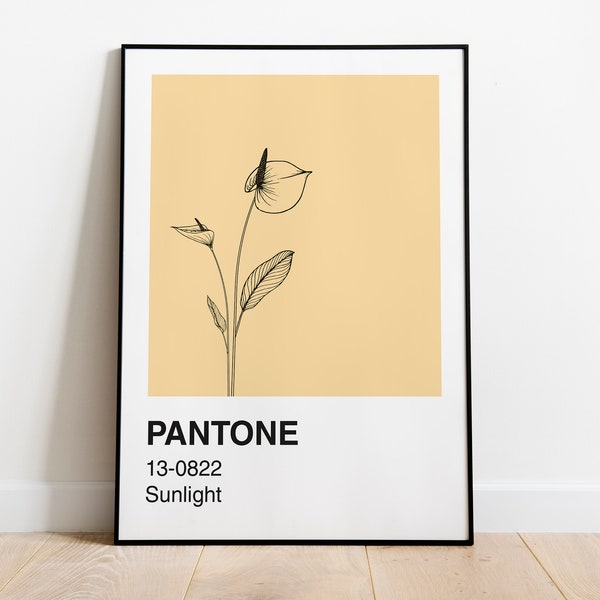 Poster Pantone Spring. Home décor. Printable digital poster.