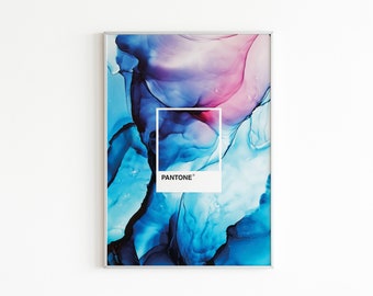 POSTER Pantone. Poster ink stains. Wall decor. Pantone print, pantone art, wall prints. DIGITAL FILES