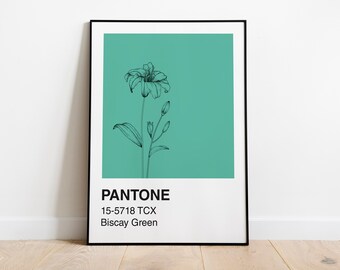 Poster Pantone Spring. Home décor. Printable digital poster.
