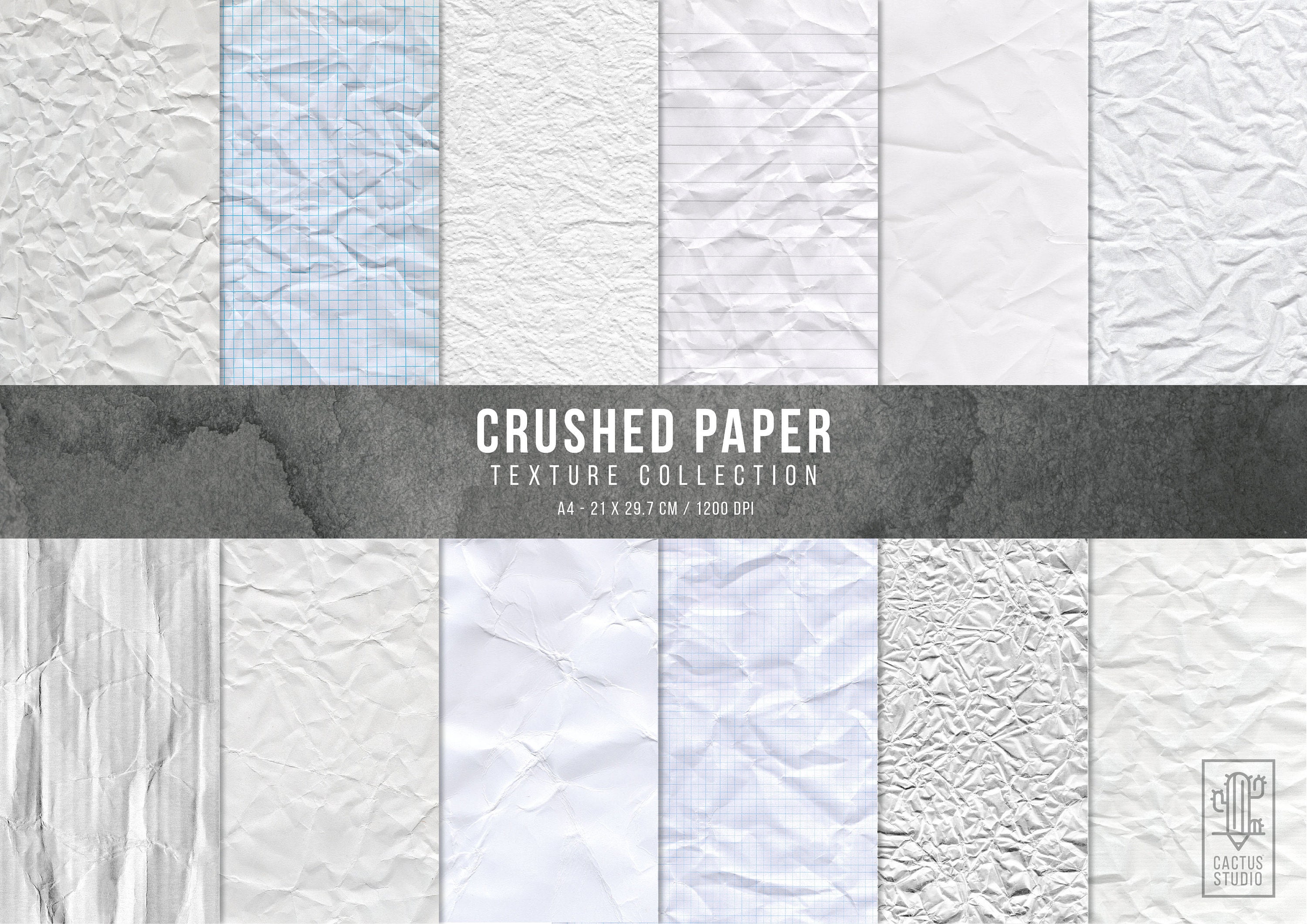 Crumpled Paper Texture and Background for Design Project - Graphic