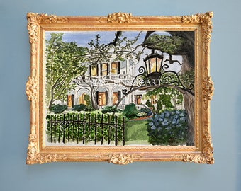 Southern Charm:  Original watercolor of historic Charleston home  Digital download