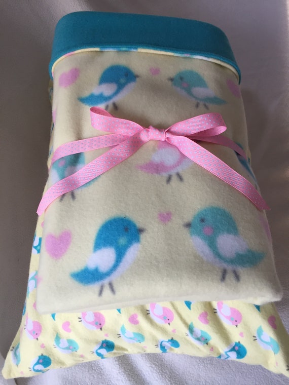 Toddler Blanket Pillow Set Fleece Blanket Bird Blanket Etsy
