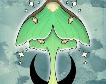 Luna Moth 11x17" Art Print