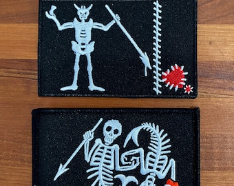 OFMD BlackBonnet Blackbeard Edward Teach Our Flag Means Death Pirate Flags Embroidered Patches