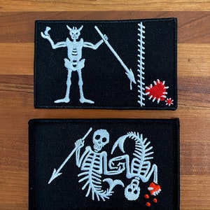 OFMD BlackBonnet Blackbeard Edward Teach Our Flag Means Death Pirate Flags Embroidered Patches