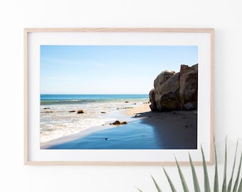 Nature - Ocean Landscape, Beach Decor, Pacific Ocean Wall Art, Water Beach Digital Download, Paradise Cove California, Gifts for Mom, Beach