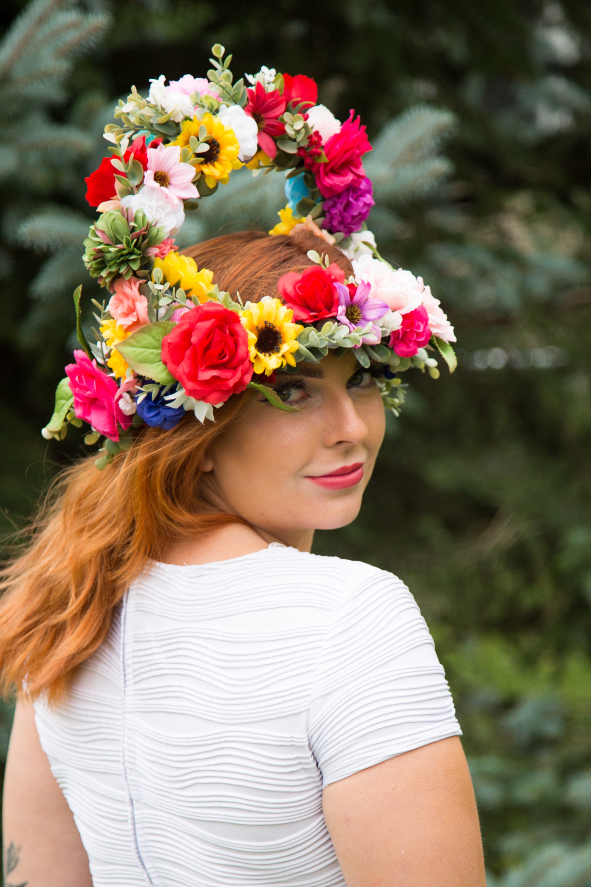 Midsommar May Queen Crown Flower Crown With Arch Giant Etsy