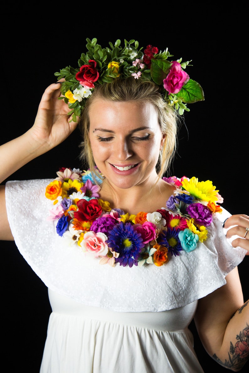 May Queen Costume Midsommar Flower Shoulder Piece Flower | Etsy