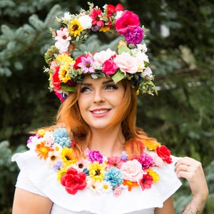 Midsommar May Queen Crown Flower Crown with Arch Giant | Etsy