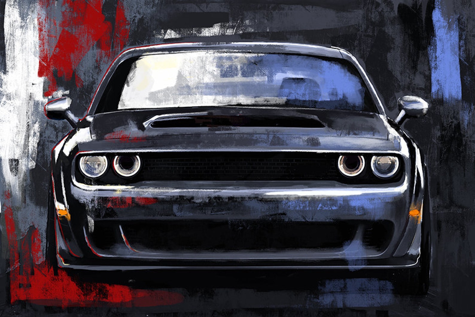 Dodge challenger art