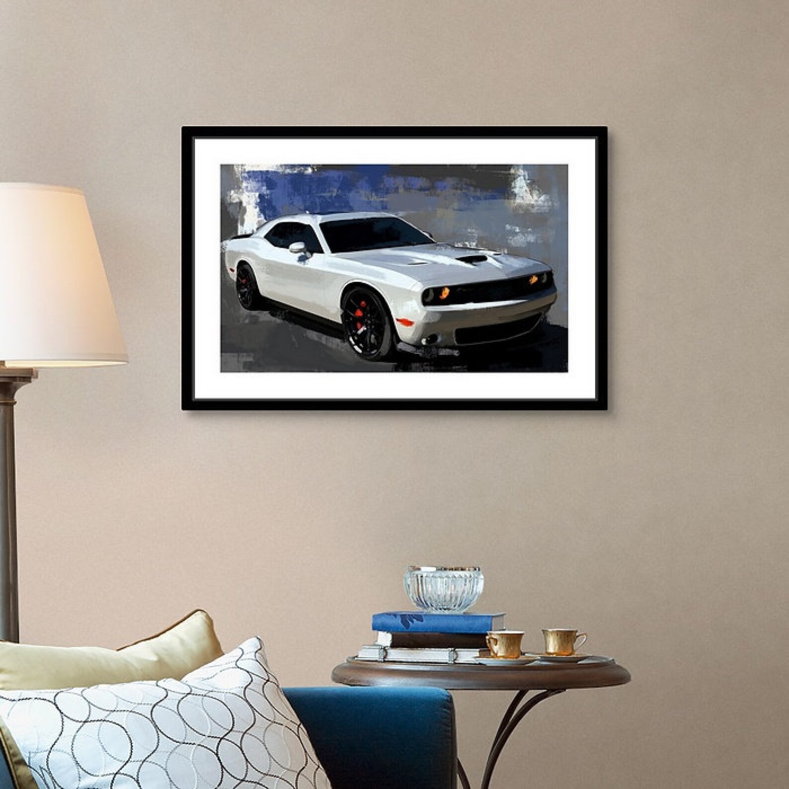 Dodge Challenger RT SRT canvas painting muscle car painting Etsy