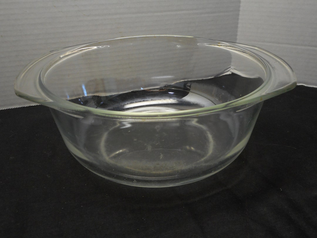 Vintage Clear Glass Casserole. Dish No Lid Marked France Etsy