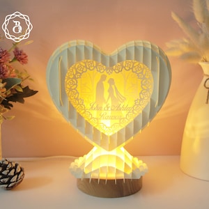 Custom Produkte Hochzeit Herz Pop Up 3D - Glückliches Hochzeitsgeschenk - Pop Up Karte 3D