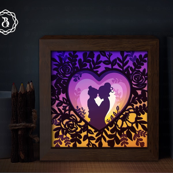 Mom And Baby Light box Template - Mother's Day Shadow Box SVG - Paper Cutting Template - Light box SVG Files - Happy Mother's Day Mom And Baby Light box Template - Mother's Day Shadow Box SVG - Paper Cutting Template - Light box SVG Files - Happy Mother's Day
