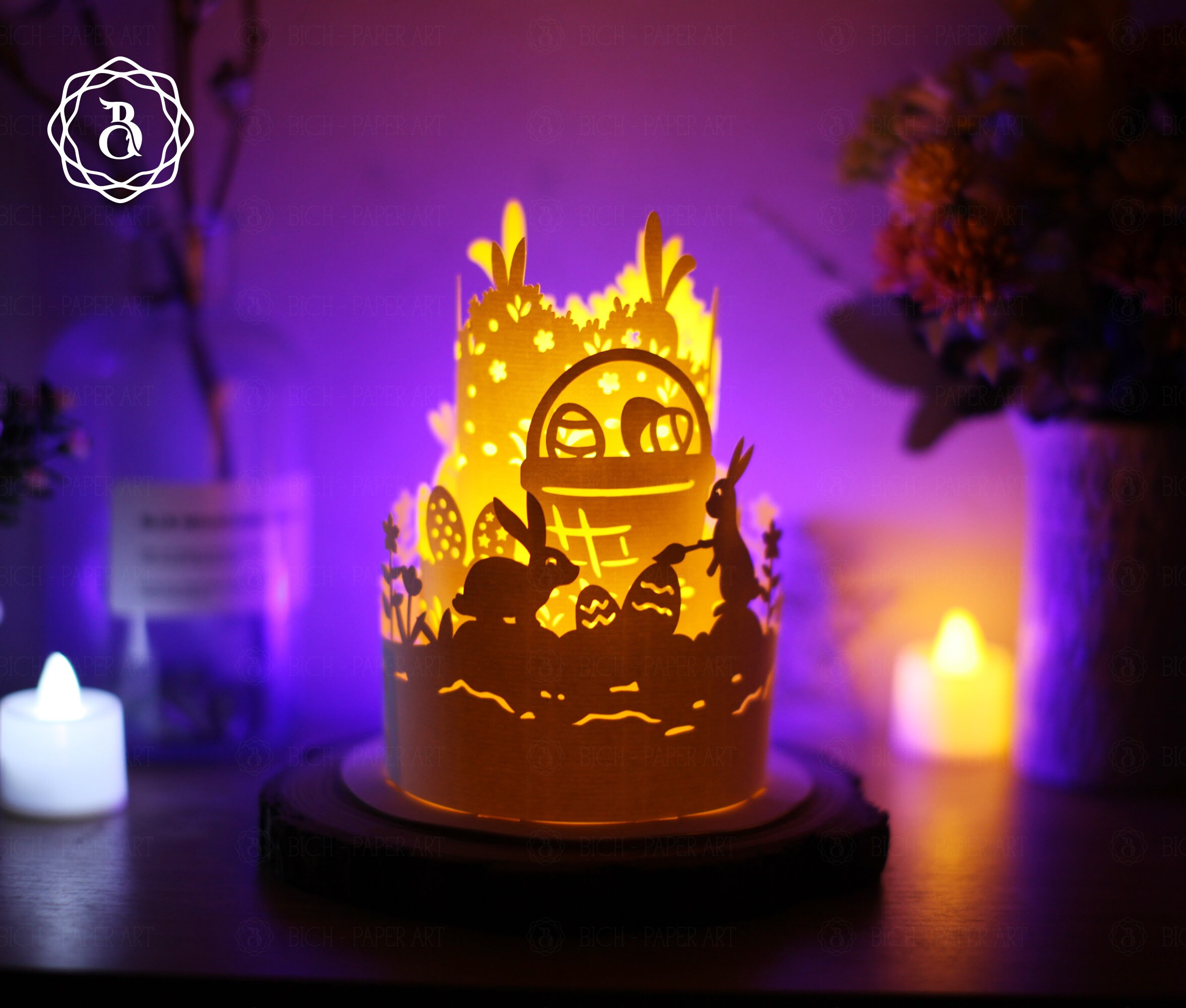 Combo 4 Items Easter Paper Lanterns SVG Paper Cut Easter Etsy Australia