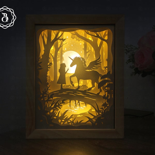 Unicorn Light box Template, Paper Cutting Template, Shadow box SVG, Light box SVG Files Unicorn Light box Template, Paper Cutting Template, Shadow box SVG, Light box SVG Files