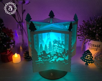 3D Christmas Book Star Lantern SVG: DIY Paper Craft Template (Digital Download)