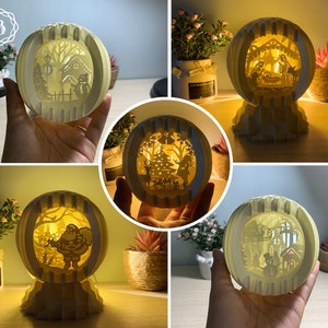 Combo 5 modèles Mini sphère de Noël Popup - Joyeux Noël Globe Popup - Fichiers SVG - Carte de Noël 3D Pop-up