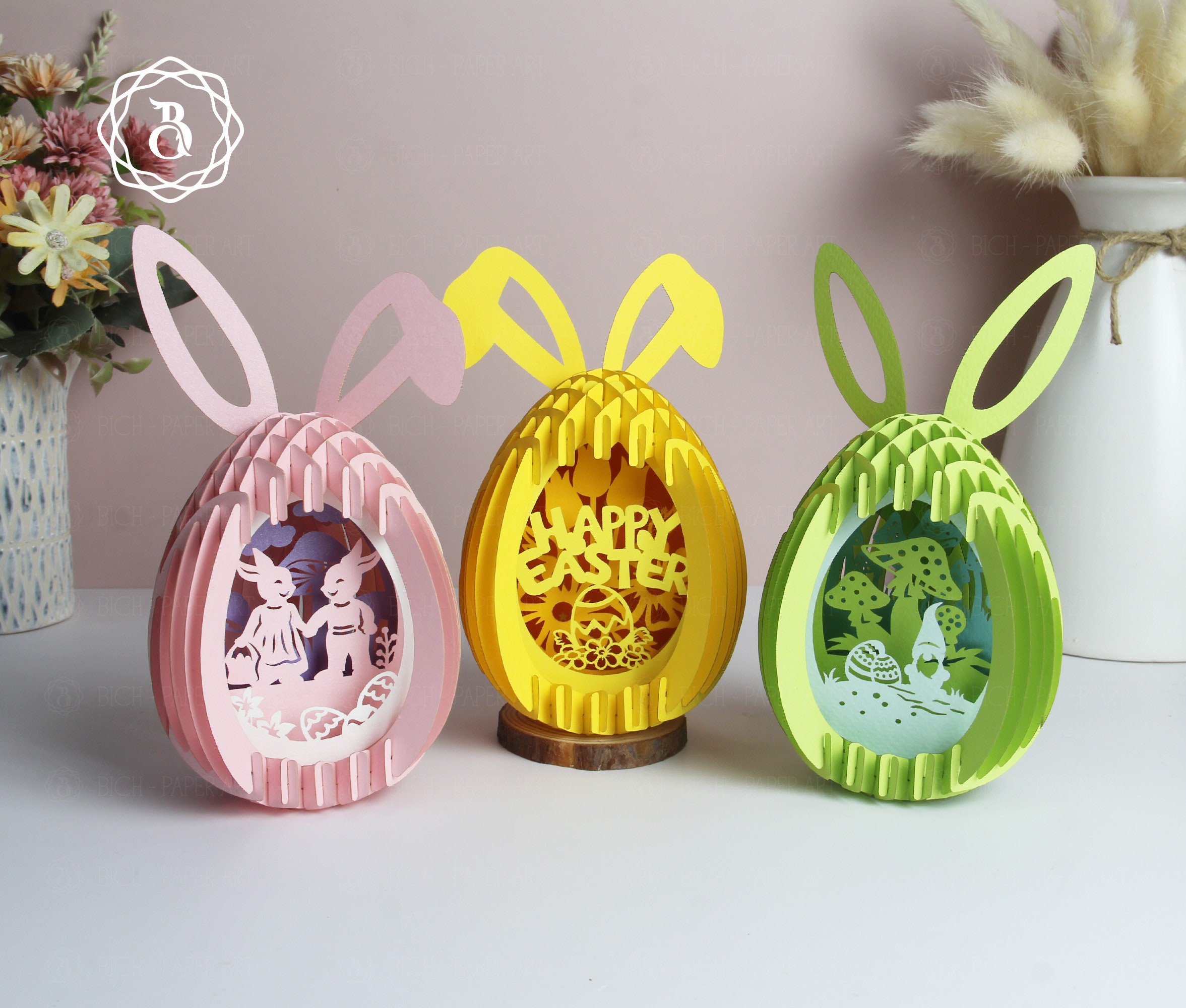 Sprießen Moule Silicone Lapin De Pâques 3D - 3 Pièces Pour Bougies, Savon, Chocolat Ou Résine - DIY Déco