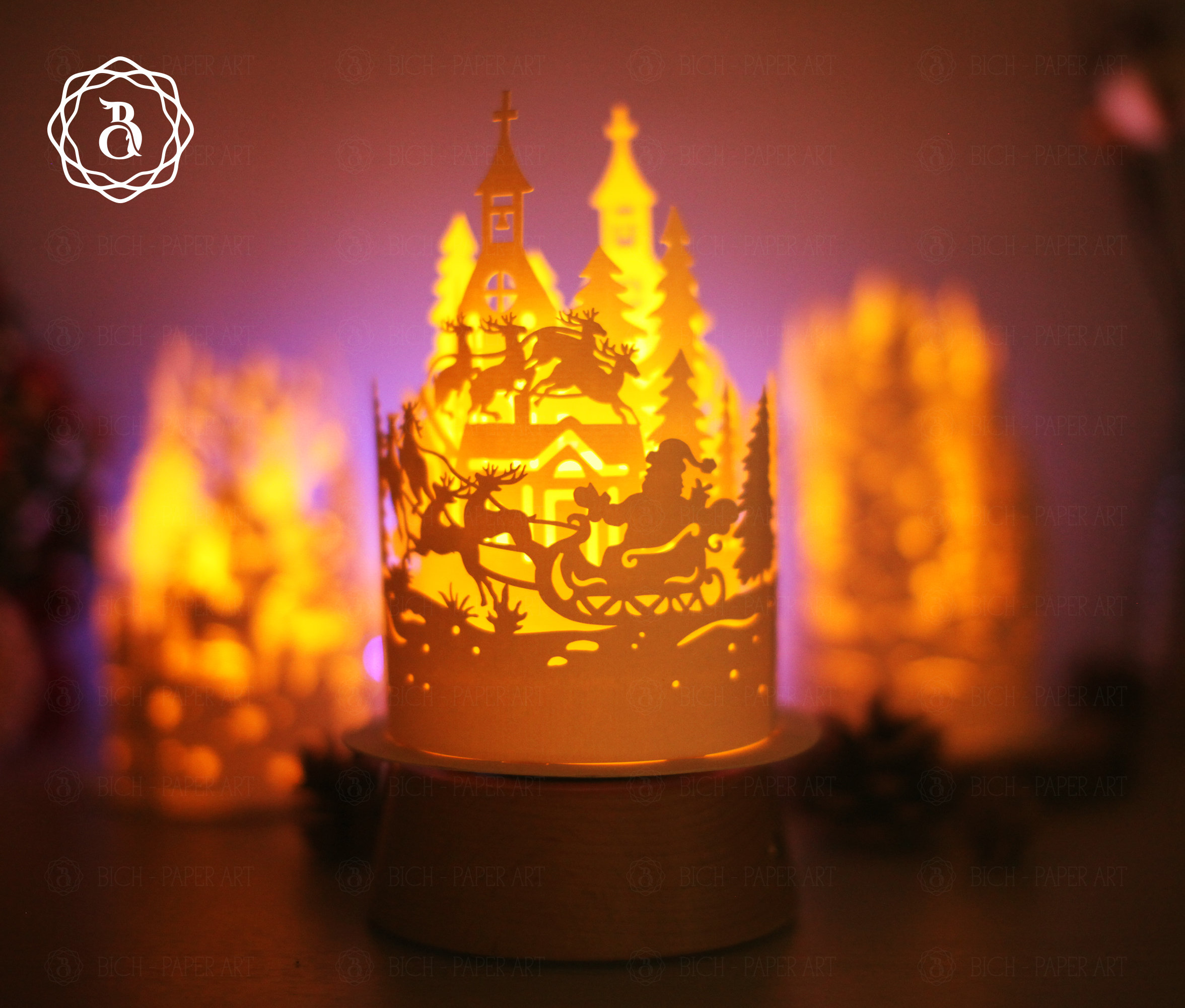 Combo 3 Items Paper Lanterns for Christmas Paper Cutting Etsy Australia