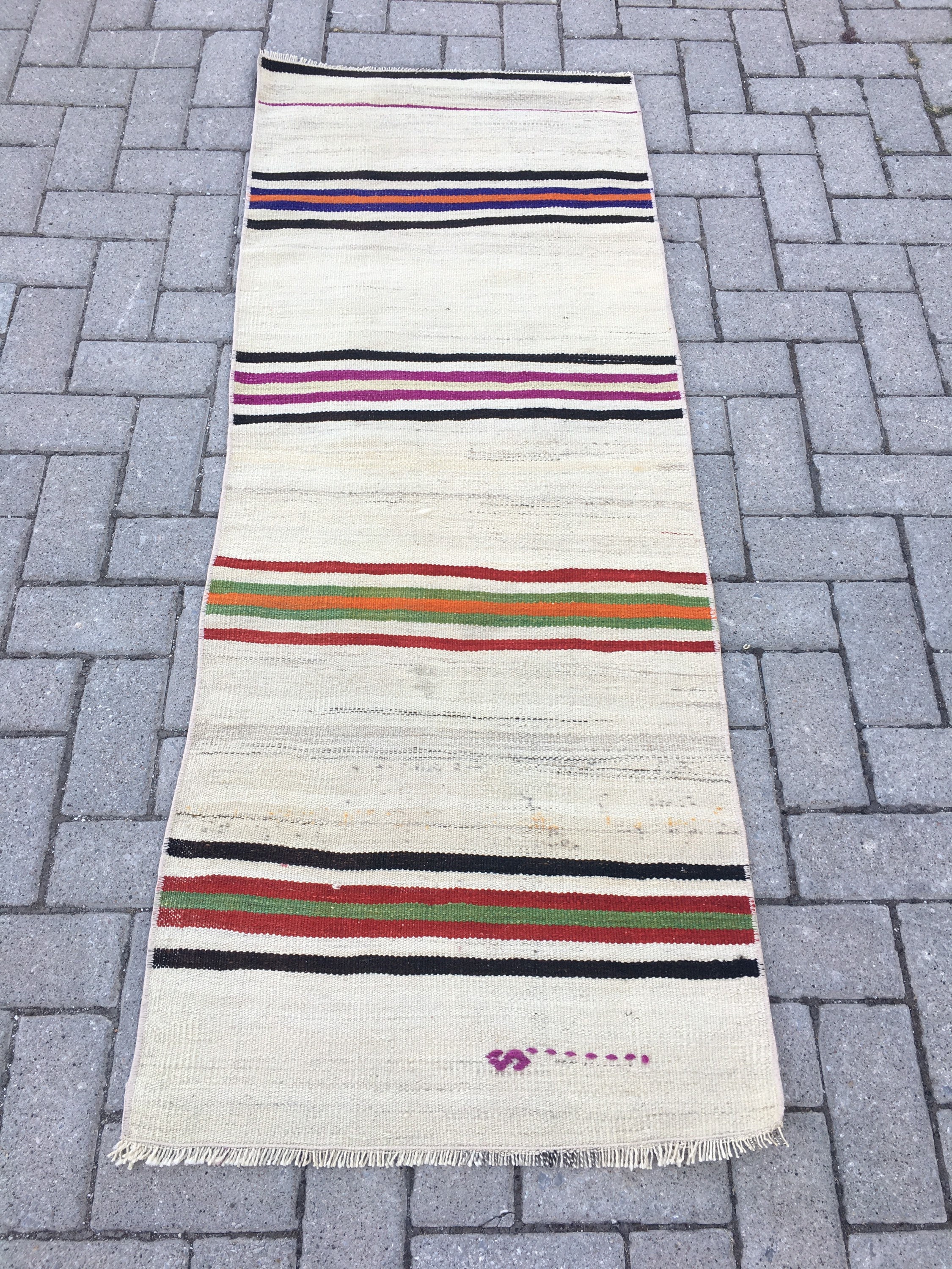 Short Runner Rug Kitchen Runner Rug Striped Runner Rug Etsy