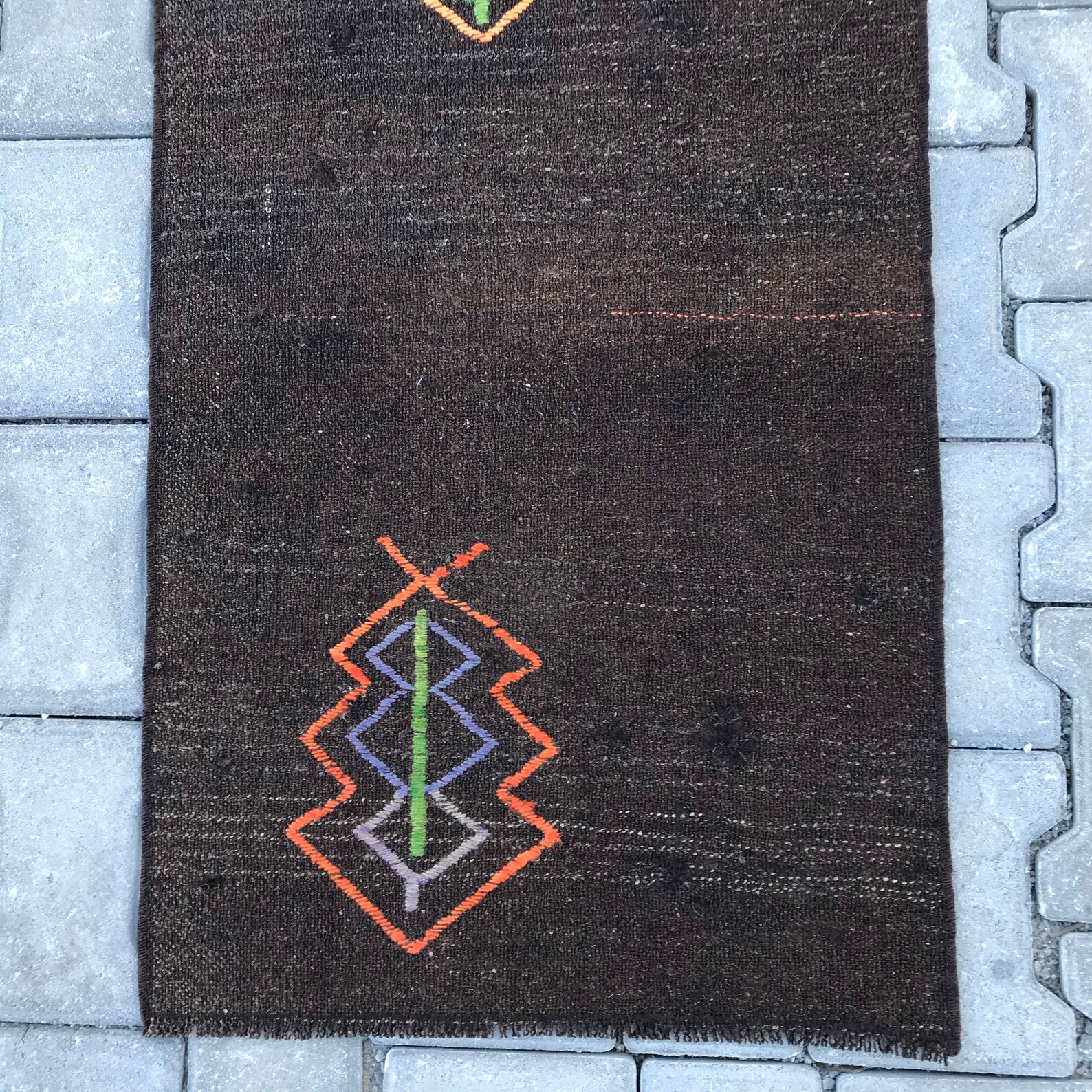 Vintage Small Rug Organic goat Hair Small Rug Turkish Etsy