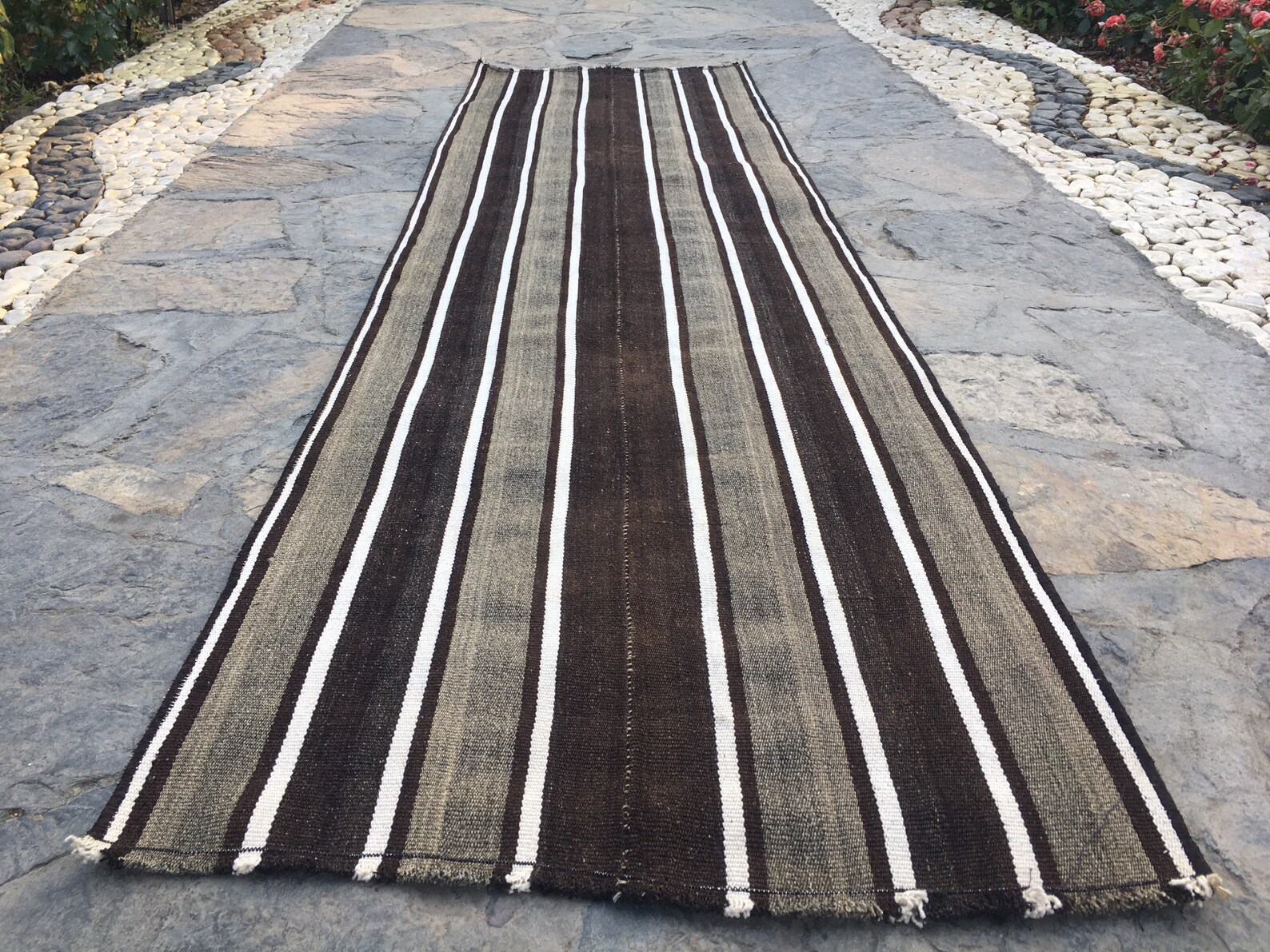 Mid Century Modern Runner Rug Vintage Runner Rug Farmhouse Etsy