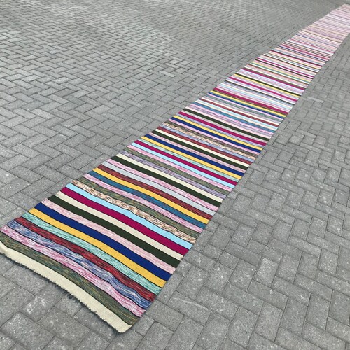 Oushak Stair Runner Vintage Rag Rug Extra Long Runner Etsy