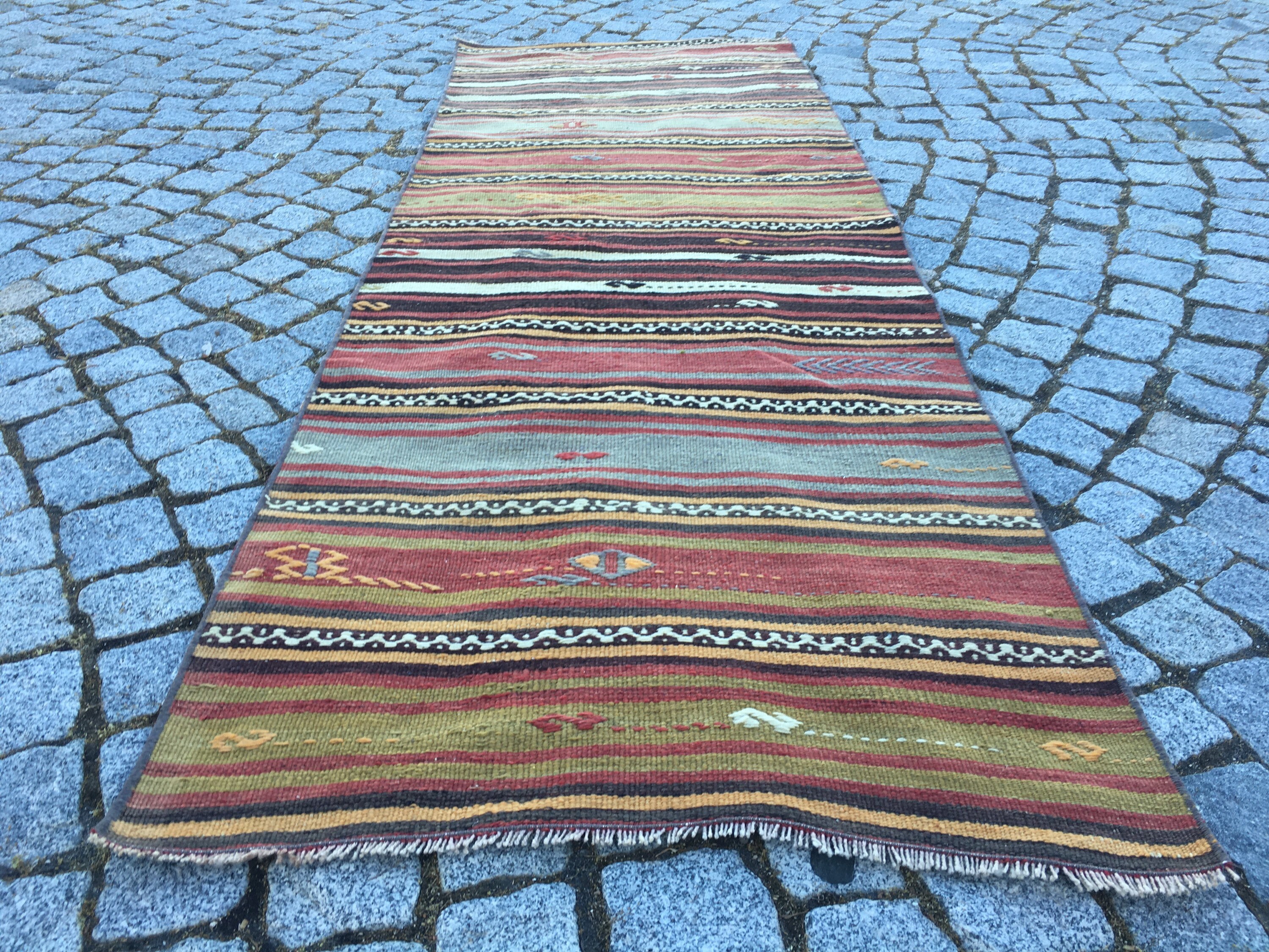 Colorful Runner Rug Bohemian Runner Rug Kilim Runner Rug Etsy UK