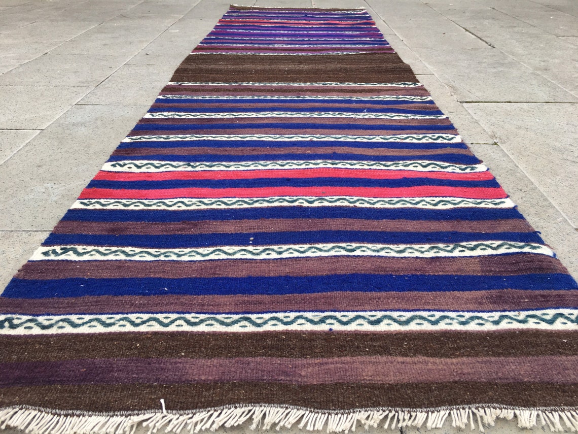 Colorful striped runner rug Runner kilim rug Bohemian Etsy