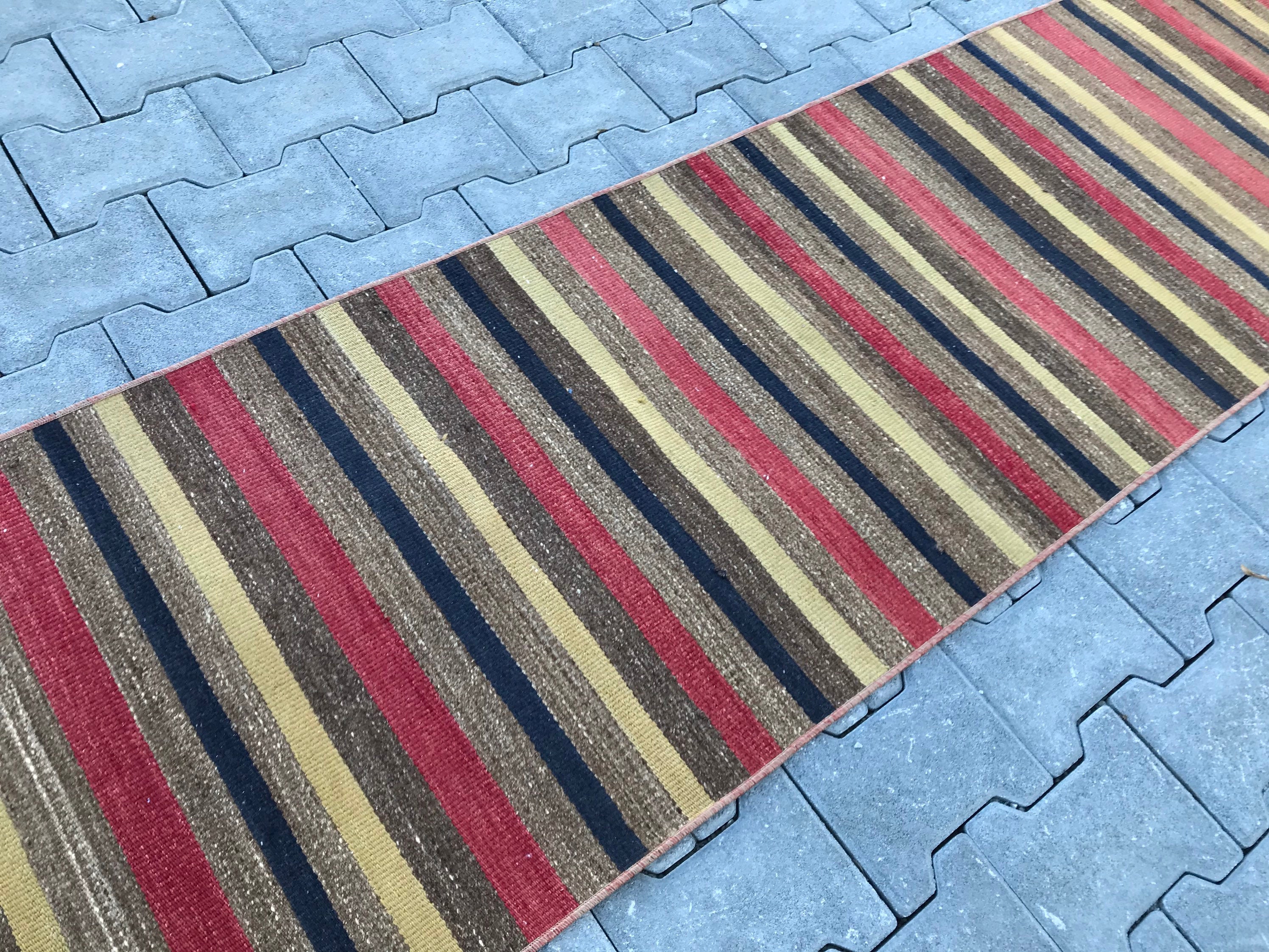 Vintage Runner Rug Striped Runner Rug Colorful Runner Rug Etsy UK