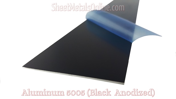 Paquete de 2 chapas de aluminio 5052 de 12 x 12 x 1/32 pulgadas (0.04  pulgadas), chapa de aluminio anodizado negro de 0.04 pulgadas, placas de