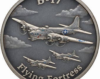 B-17 Flying Fortress Challenge Münze Tiefe Karte Digitale Datei Download