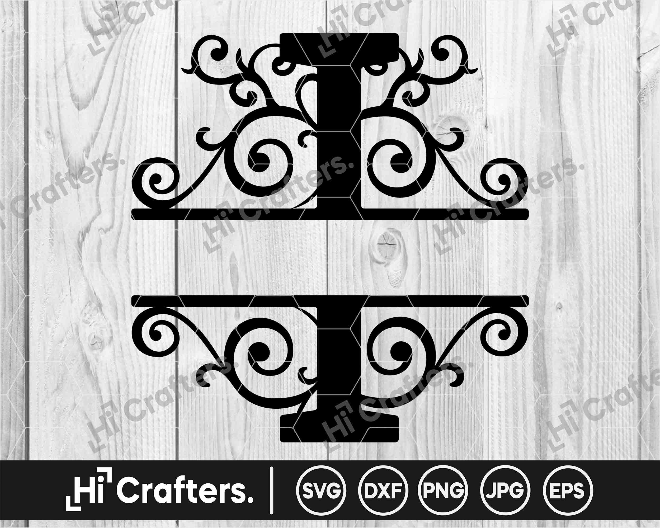 Download Free Split Monogram Svg Split Letter I Svg Letter I Svg Split Etsy SVG Cut Files