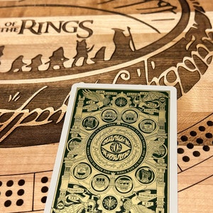 Middle Earth themed cribbage board