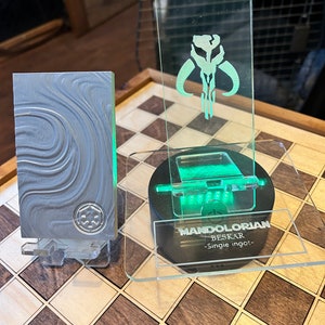 Mandalorian Display stand for phone or  - Beskar  Ingots