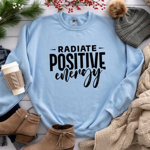 Radiate positive energy svg, positive quotes svg, mental health svg, trendy png, choose happy svg, svg for shirt, digital design in 7 format