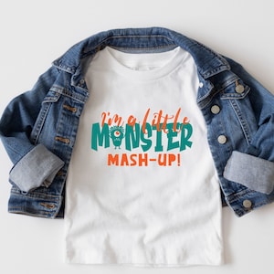 Ich bin ein kleines Monster Mashup svg, süßes Monster svg, Monster Mash svg, Kinder Halloween svg, Halloween png, digitales Design in 7 Formaten