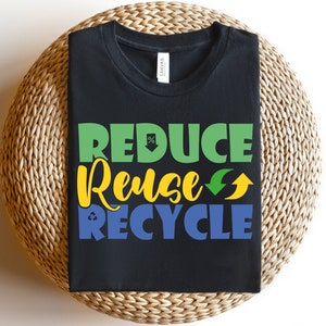 Reduzieren Sie die Wiederverwendung von Recycling-Svg, den Tag der Erde druckbar, Sublimationsdesign, Tag der Erde Shirt, Recycling druckbar, reduzieren Sie die Wiederverwendung von Shirts, den Klimawandel