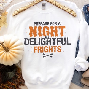 Prepare For A Night Of Delightful Frights, Halloween Horror Svg, Halloween Shirt Svg, Trendy Halloween Svg, Digital Design In 7 Formats