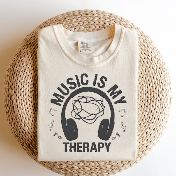 Music is my therapy svg, music quote svg, i love music svg, music png file, gift for music lovers, musician svg, digital design in 7 formats