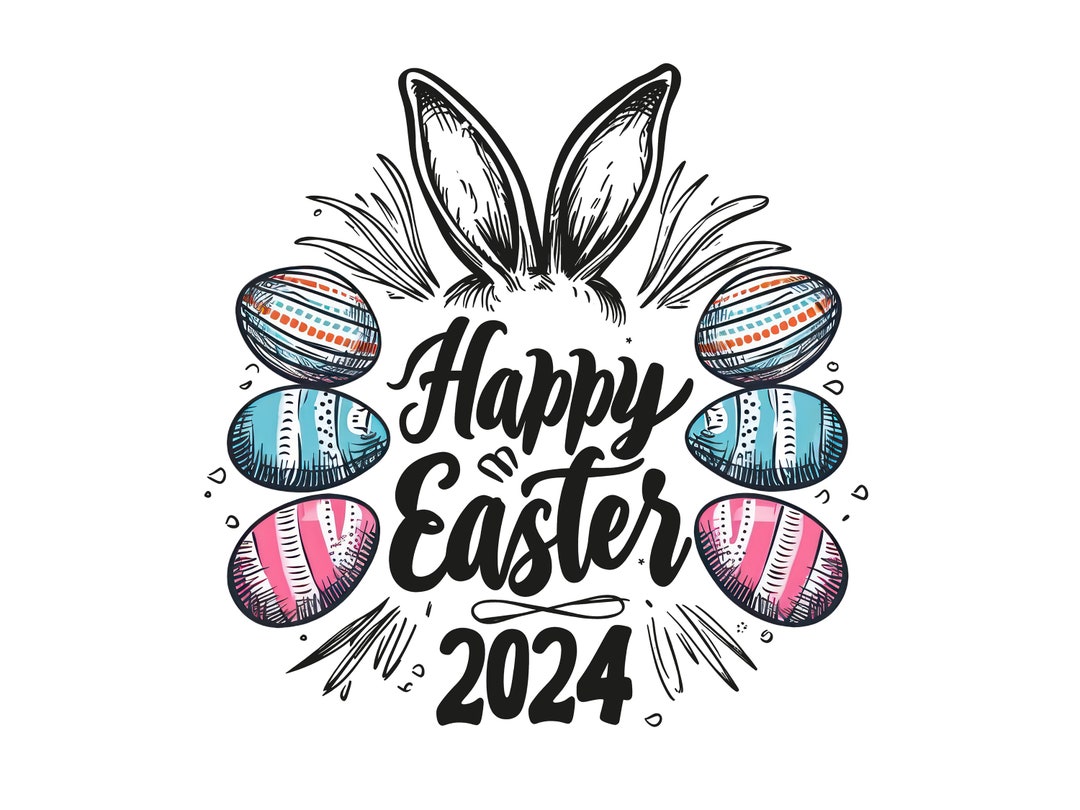 Happy Easter 2024, Easter Holidays 2024, Easter Png Design, Easter