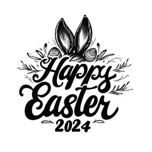 Buona Pasqua 2024, png il giorno di Pasqua, disegno di maglietta pasquale, png Love Easter, png Easter Vibes, uso commerciale, sfondo trasparente
