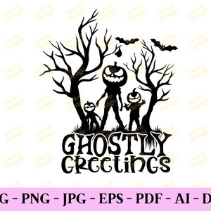 Geistergrüße geschnitten Datei, Halloween Geist geschnitten Datei, Halloween Shirt Design, Halloween Horror Lampe, gruselige Saison Lampe, digitales Design in 7 Formaten