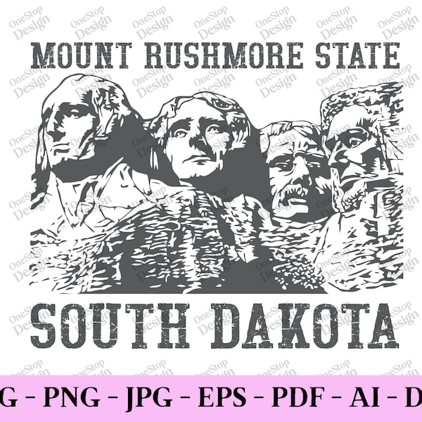 South dakota mount rushmore state, south dakota shirt, american state svg, home state svg, patriotic svg, digital design in 7 formats