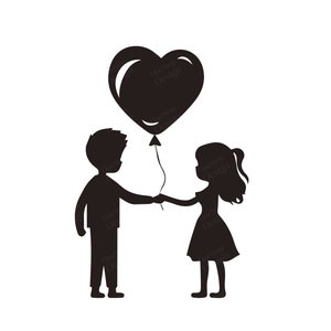 Cute Valentines Svg, Valentine Couple Svg, Valentines Day Png, Love Clipart, Valentine Silhouette, Uso Comercial, Fundo Transparente
