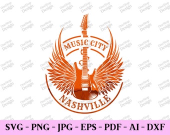 Music City Nashville, Nashville shirt svg, patriot svg, American state svg, music city design, love Nashville svg, design files in 7 formats